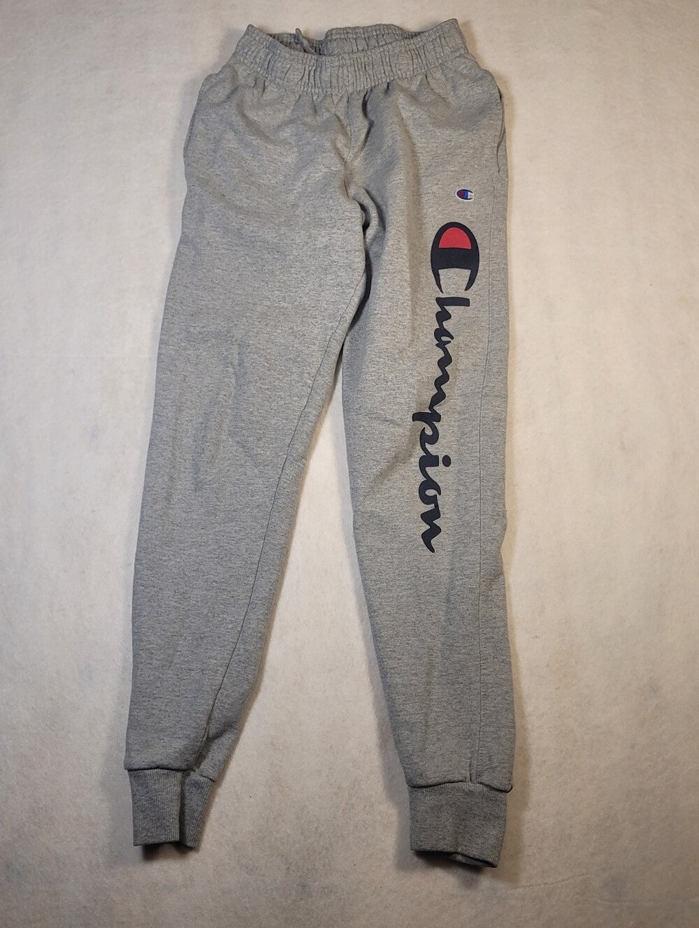 Champion Jogger Sweatpants Men’s Small Gray Leg Logo Small Patch
